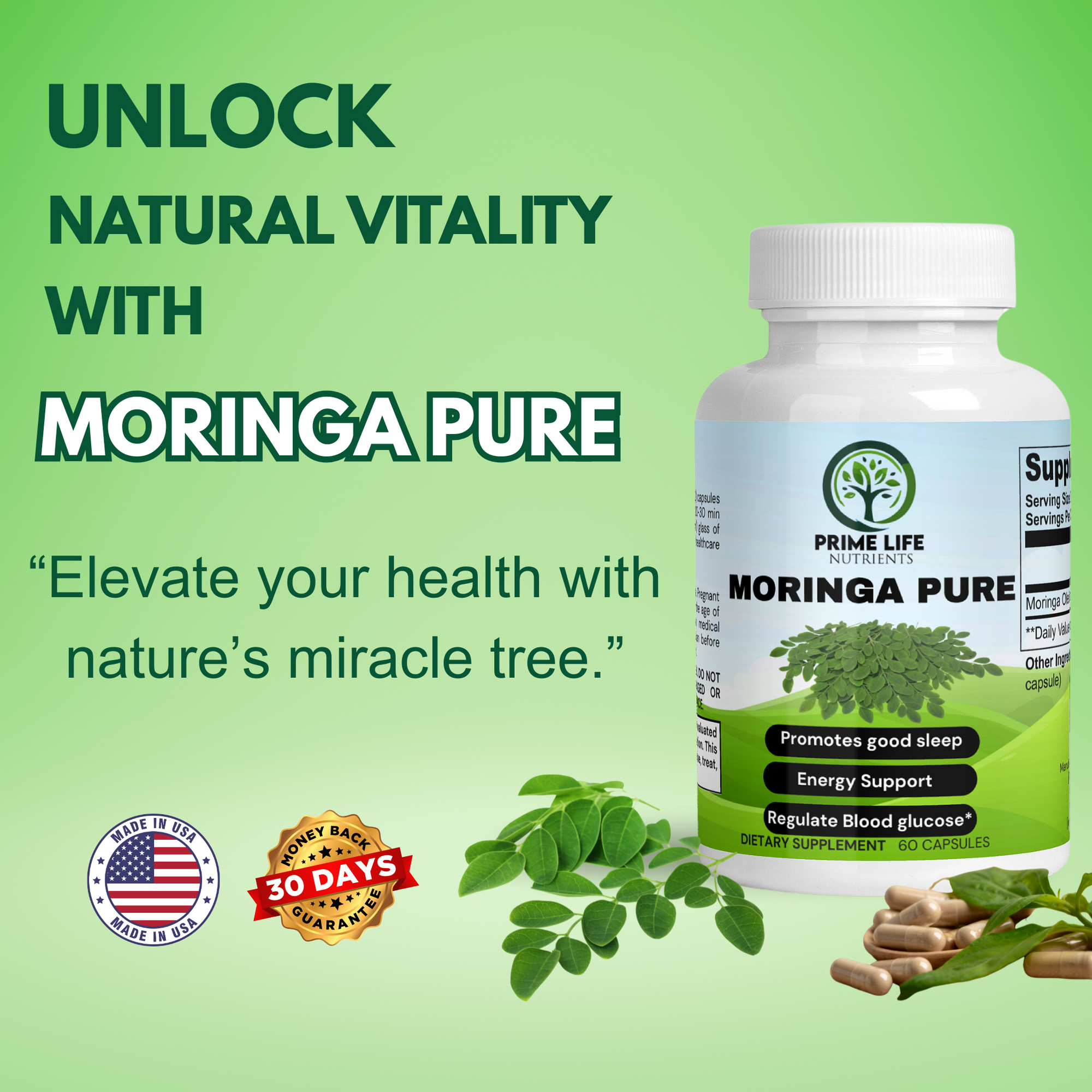 Moringa Pure – Natural Energy & Wellness Support
