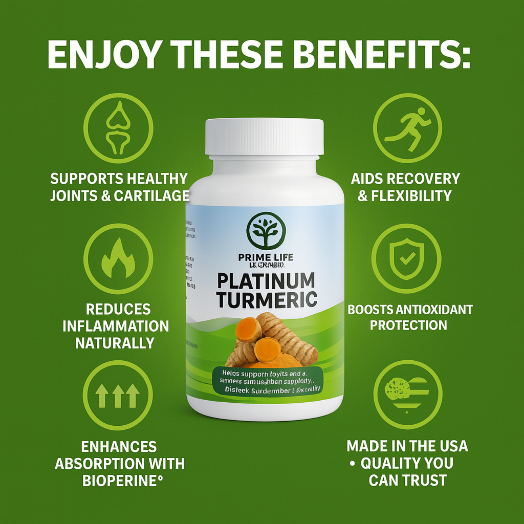 Platinum Turmeric Joint & Inflammation Support – With Ginger, Boswellia & BioPerine®